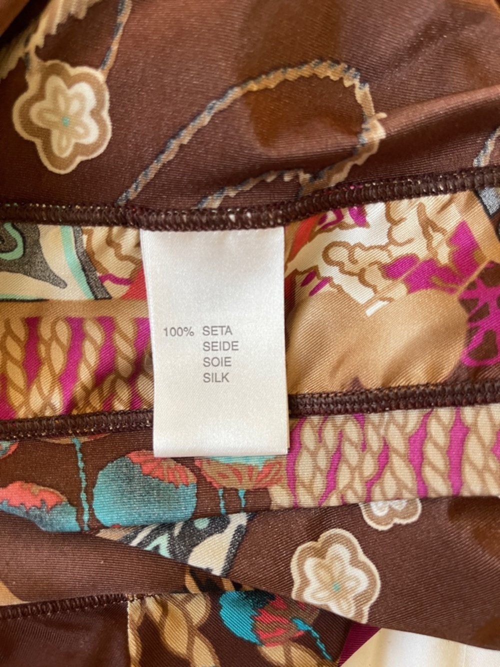 Brown Floral Print Tie-Waist two piece Dress - Picture 15 of 16